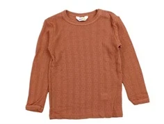 Joha brændt orange top merinould/silke